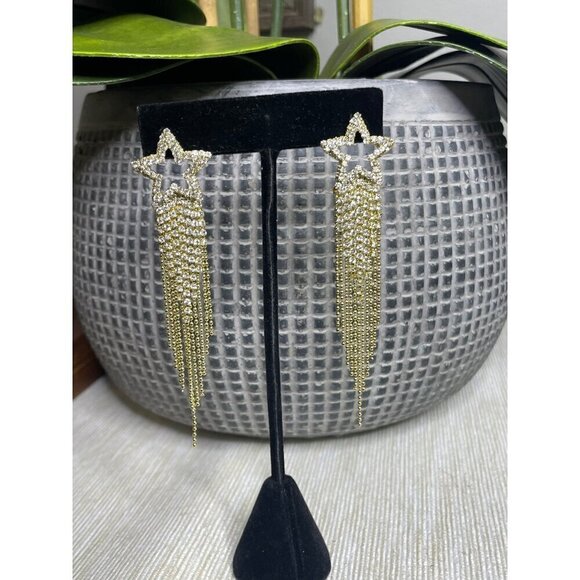 Amber Sceats x Revolve Shooting Star Earrings Gold Women's Size OS - Picture 4 of 7